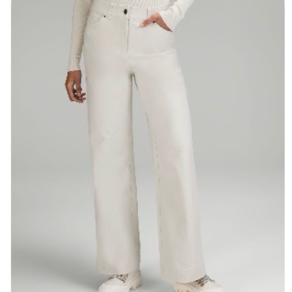 lululemon athletica Denim - Lululemon city sleek 5 pocket high-rise wide leg pant light utilitech